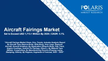 Aircraft fairings market