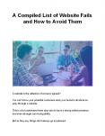 A Compiled List of Website Fails and How to Avoid Them PowerPoint PPT Presentation