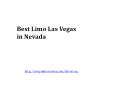 Best Limo Las Vegas at Affordable Prices PowerPoint PPT Presentation