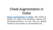 Cheek Augmentation in Dubai