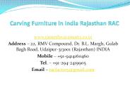 Carving Furniture in India Rajasthan RAC