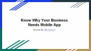 Know Why Your Business Needs Mobile App