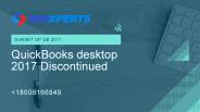 Sunset of QuickBooks Desktop 2017 Discontinued