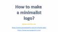 Minimalist logo PowerPoint PPT Presentation