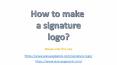 Signature logo PowerPoint PPT Presentation