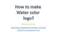 Water color logo