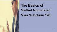 Skilled Nominated Visa Subclass 190 | ISA Migrations
