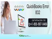 How to fix QuickBooks Error 832?