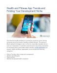 Health and Fitness App Trends and Finding Your Development Niche PowerPoint PPT Presentation