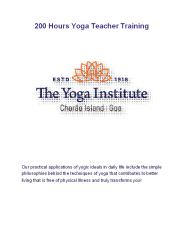 200 hour yoga teacher training course