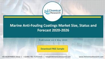 Marine Anti-Fouling Coatings Market Size, Status and Forecast 2020-2026