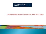 Progaming Gear-valorant pro settings