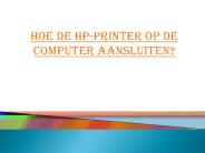Hoe de HP-printer op de computer aansluiten?