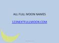 Moon Names PowerPoint PPT Presentation