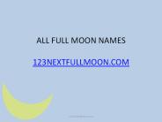 Moon Names