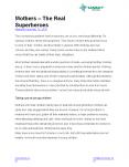 Mothers – The Real Superheroes PowerPoint PPT Presentation