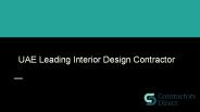 UAE Leading Interior Design Contractor
