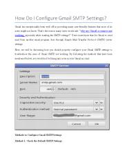 Gmail SMTP Settings-How Do I Configure it?