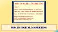 Mba in Digital Marketing PowerPoint PPT Presentation