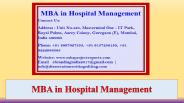 MBA in Hospital Management