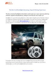 The Best-Led Headlights Ensuring a Superb Driving Experience