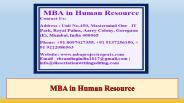 MBA in Human Resource