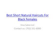 Best Short Natural Haircuts For Black Females