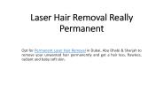 Laser Hair Removal Really Permanent