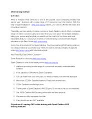 AWS training institute
