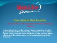 Pleasure Products Store Franchise