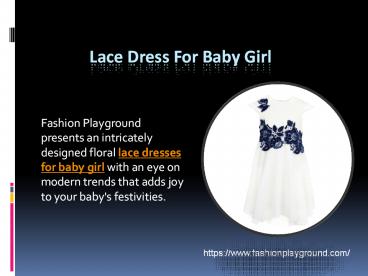 Lace Dress For Baby Girl