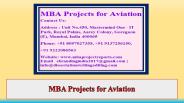 MBA Projects for Aviation