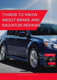 Things to Know About Brake and Radiator Repairs