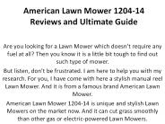 American Lawn Mower 1204-14 Reviews and Ultimate Guide