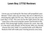 Lawn Boy 17732 Reviews