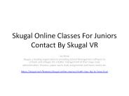 Skugal Online Classes For Juniors