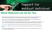 What Webroot can do for You