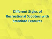 Different Styles of Recreational Scooters with Standard Features