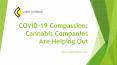 COVID-19 Compassion: Cannabis Companies Are Helping Out PowerPoint PPT Presentation