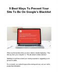 9 Best Ways To Prevent Your Site To Be On Google’s Blacklist PowerPoint PPT Presentation