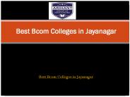 Best Bcom Colleges in Jayanagar