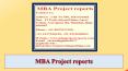 MBA Project reports PowerPoint PPT Presentation