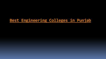 Best Engineering Colleges in Punjab (2)
