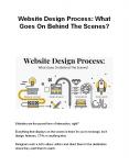 Website Design Process: What Goes On Behind The Scenes? PowerPoint PPT Presentation