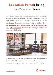 Education Portal: Bring the Campus Home