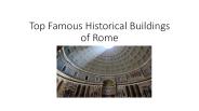 Historical Buidling of Rome