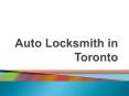 Auto Locksmih in Toronto PowerPoint PPT Presentation