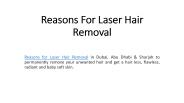 Reasons For Laser Hair Removal