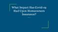 What Impact Has Covid-19 Had Upon Homeowners Insurance? PowerPoint PPT Presentation