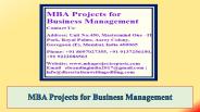 MBA Projects for Business Management